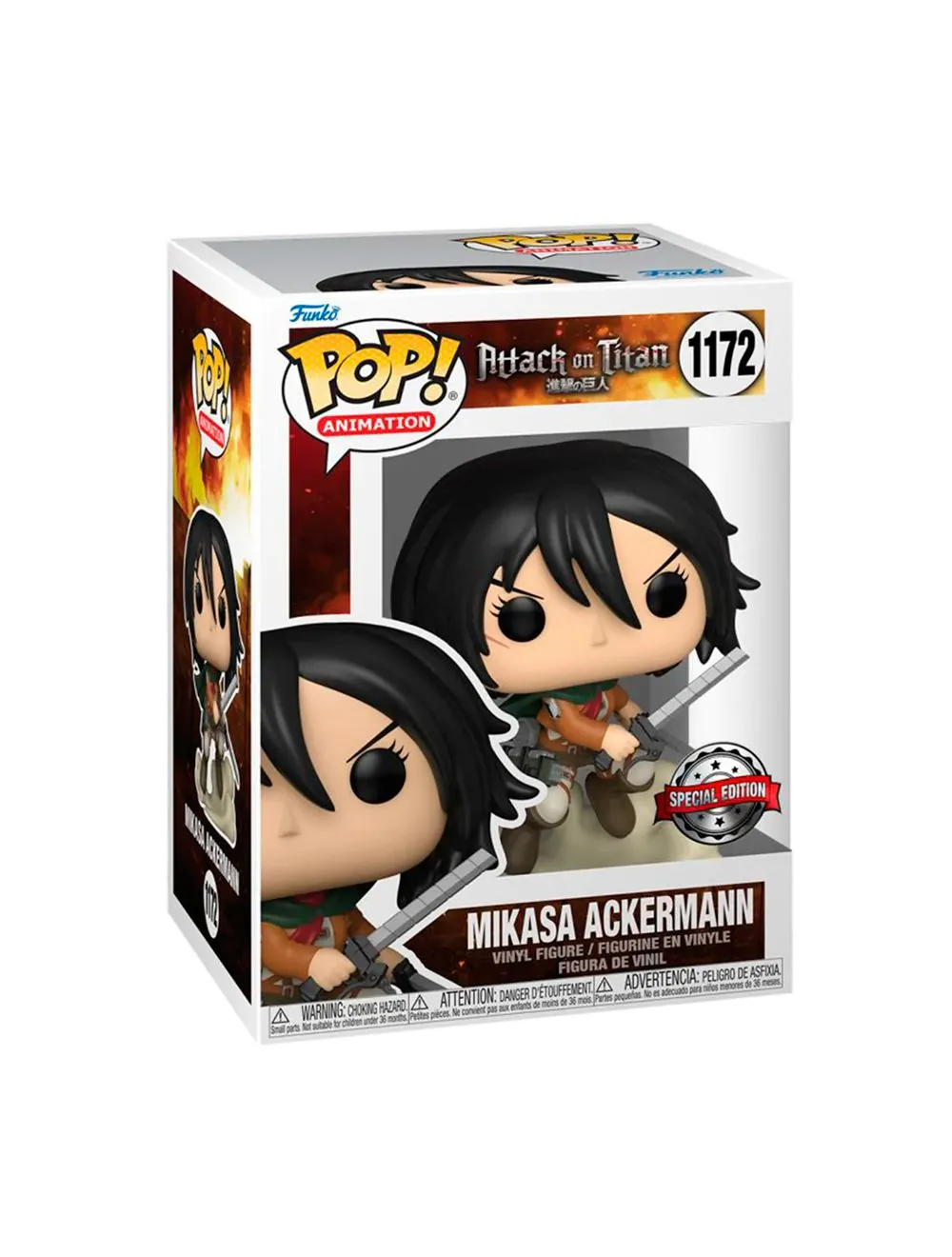 Funko Pop! Animation - Mikasa Ackermann / Attack on Titan: Shingeki No Kyojin (Special Edition) #1172
